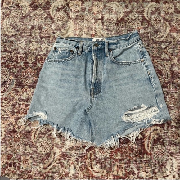 Agolde Riley Short High Rise Sz 25 - Picture 4 of 8